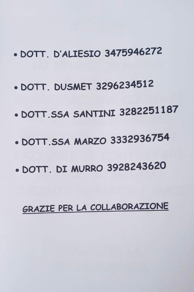 Avviso chiusura centro medico